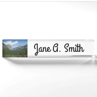 Inspiration Point in Yosemite National Park Nameplate