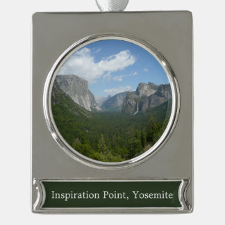 Inspiration Point in Yosemite National Park Silver Plated Banner Ornament