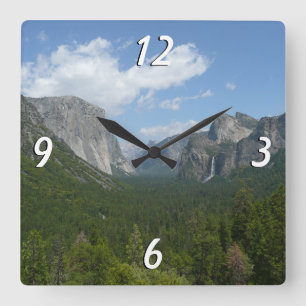 Inspiration Point in Yosemite National Park Square Wall Clock