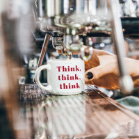 Inspiration Positive Red Think Think Think Quote