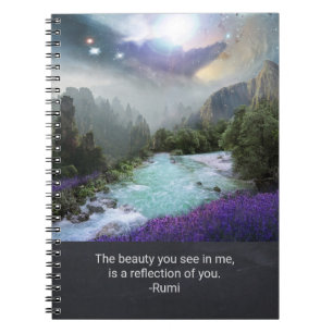 Inspiration Quotation on Beauty from Rumi Notebook