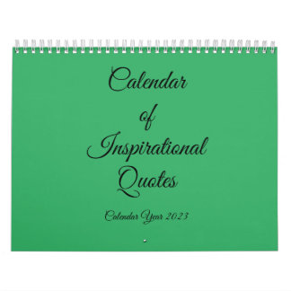 Inspiration Quote 2023 Calendar