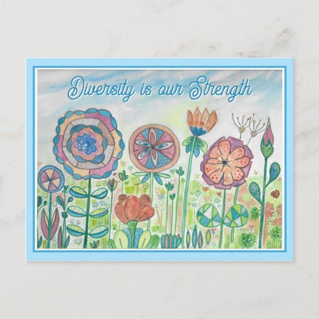 Inspiration Quote Diversity is our Strength Postcard (Front)