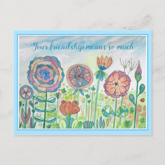 Inspiration Quote Friendship Postcard
