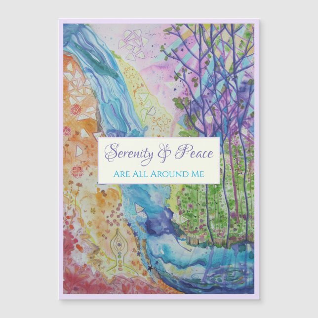 Inspiration Quote Zen Universe Magnetic Card (Front)