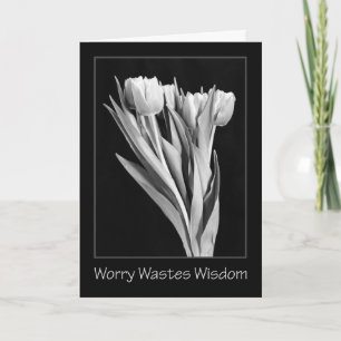 Inspiration - Tulips on Black Greeting Card