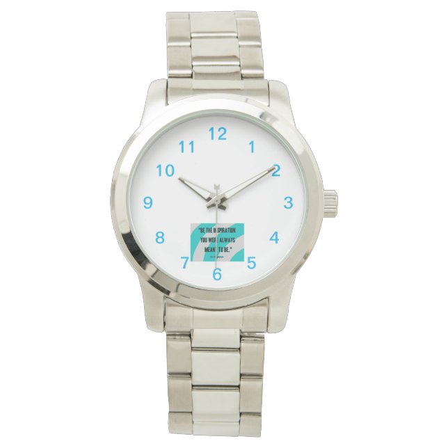 Inspiration Unisex Oversized Sliver Bracelet Watch (Front)