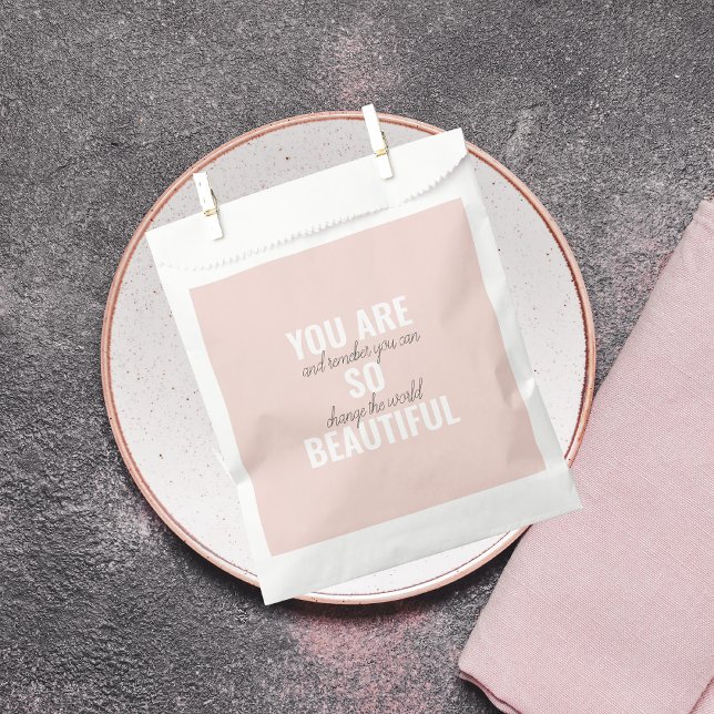 Inspiration You Are So Beautiful Positive Quote  Favour Bags (Creator Uploaded)