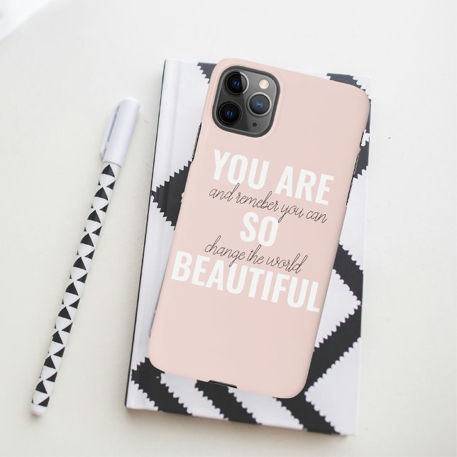 Inspiration You Are So Beautiful Positive Quote  iPhone Case (Creator Uploaded)