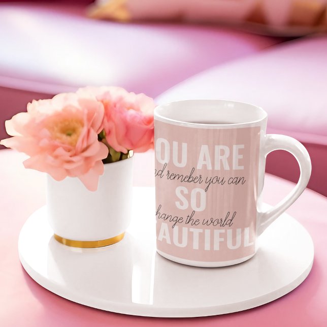 Inspiration You Are So Beautiful Positive Quote  Two-Tone Coffee Mug (Creator Uploaded)