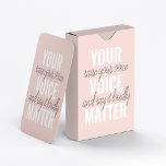 Inspiration Your Voice Matter Motivation Quote Playing Cards<br><div class="desc">Inspiration Your Voice Matter Motivation Quote</div>