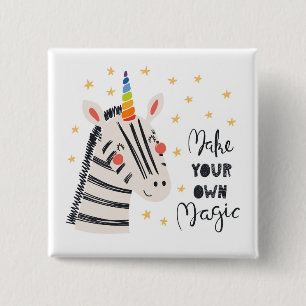 Inspiration Zebri-corn 15 Cm Square Badge