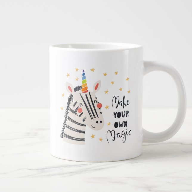 Inspiration Zebri-corn Large Coffee Mug (Right)