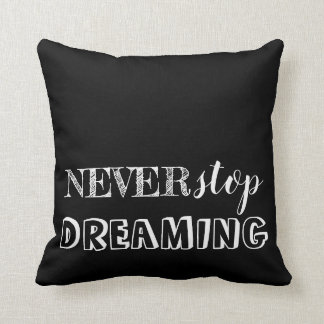 Inspirational 3 Word Quote Black White Reversible Cushion