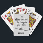 Inspirational 90th Birthday Personalised Playing Cards<br><div class="desc">Silver gray inspirational 90th birthday Playing Cards Gift.</div>