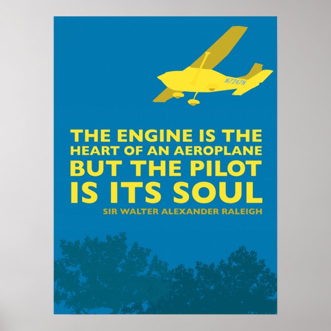 Inspirational aeroplane & flying poster (Front)