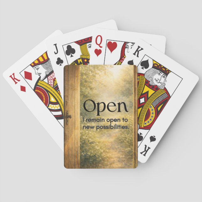 Inspirational Affirmation, Motivational Poker Card (Back)