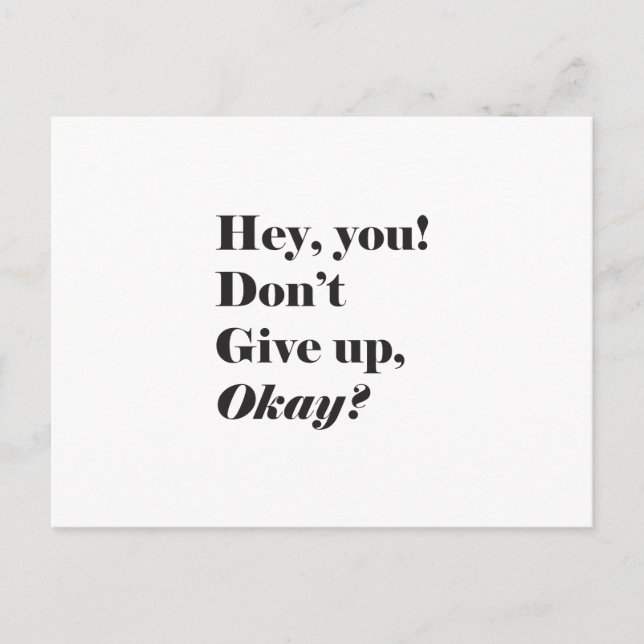 Inspirational and Encouraging quote Postcard (Front)