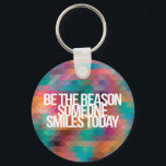 Inspirational and motivational quotes key ring<br><div class="desc">Beautiful and modern design of inspirational and motivational quote “ Be the reason someone smiles today ". True life words of inspiration wisdom and motivation for any occasion. Great as a self-reminder or as a gift to a friend. Want more motivational and inspirational quotes ? Visit my store. You will...</div>
