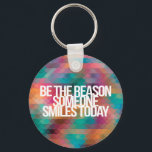 Inspirational and motivational quotes key ring<br><div class="desc">Beautiful and modern design of inspirational and motivational quote “ Be the reason someone smiles today ". True life words of inspiration wisdom and motivation for any occasion. Great as a self-reminder or as a gift to a friend. Want more motivational and inspirational quotes ? Visit my store. You will...</div>