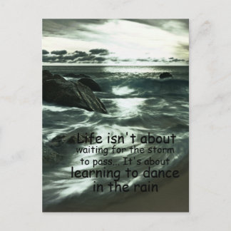 Inspirational and motivational quotes postcard