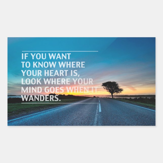 Inspirational and motivational quotes rectangular sticker (Front)