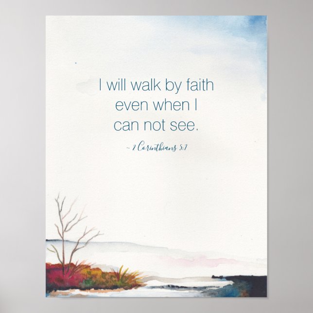 Inspirational and Spiritual Watercolor NE Autumn Poster (Front)