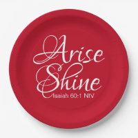 Inspirational Arise and Shine Faith Christmas Red