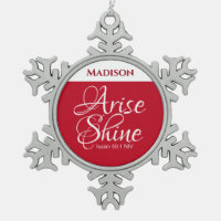 Inspirational Arise and Shine Faith Red