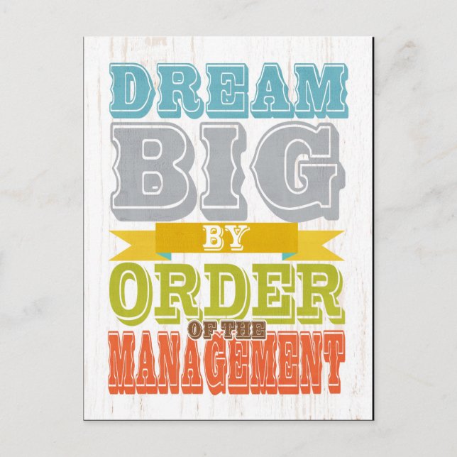 Inspirational Art - Dream Big. Postcard (Front)