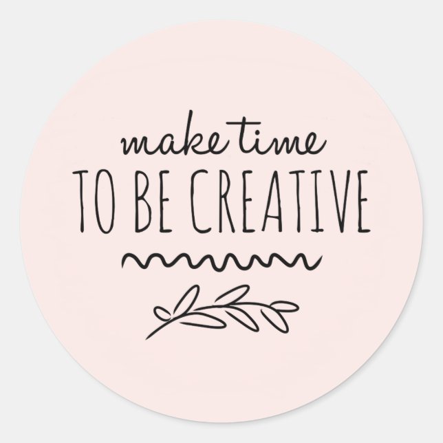 Inspirational Artist and Maker Classic Round Sticker (Front)