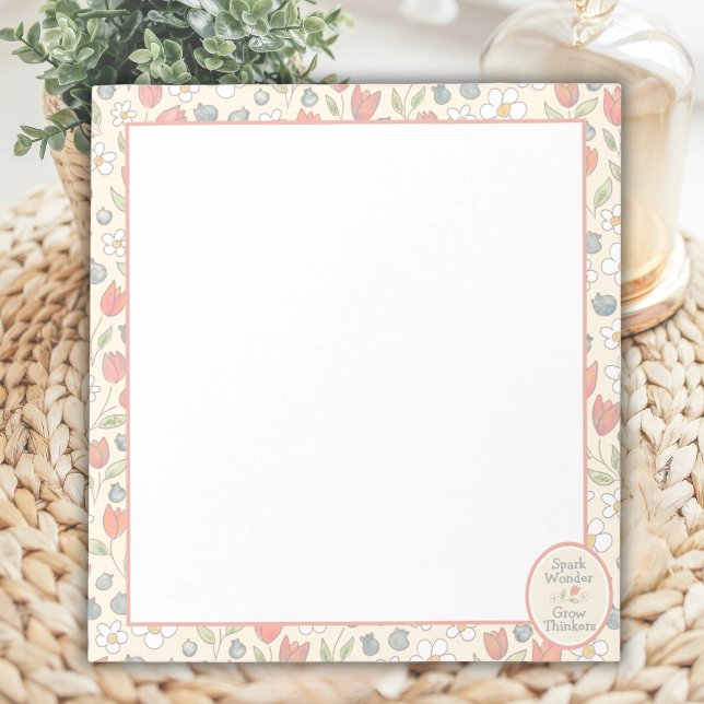 Inspirational Back‑to‑School Floral Teacher Notepad (Inspirational Floral Notepad for Teachers)