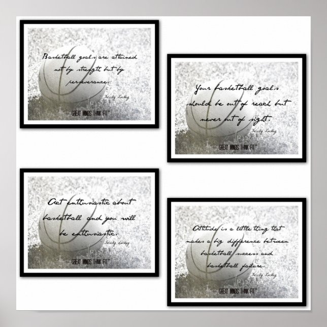 Inspirational Basketball Quotes Poster 9-12 (Front)