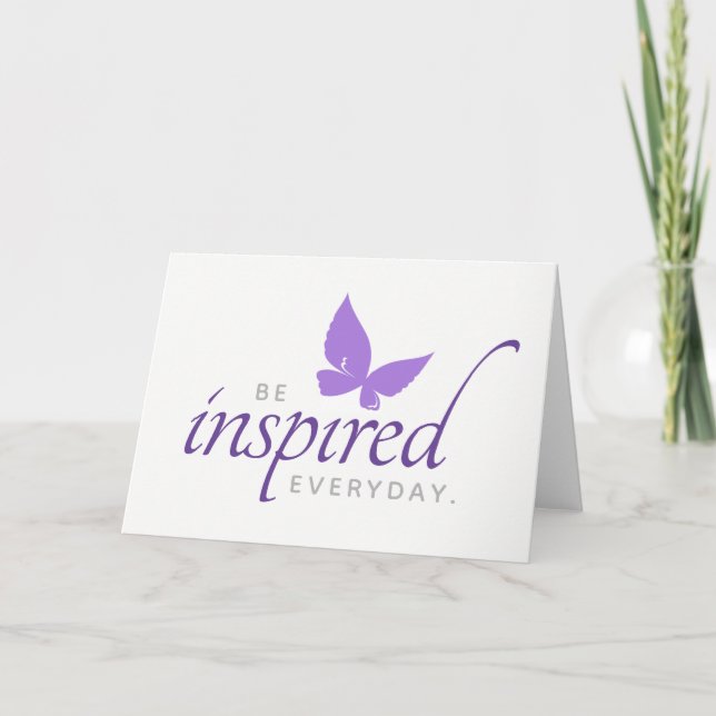 Inspirational Be Inspired Everyday Butterfly Card (Front)