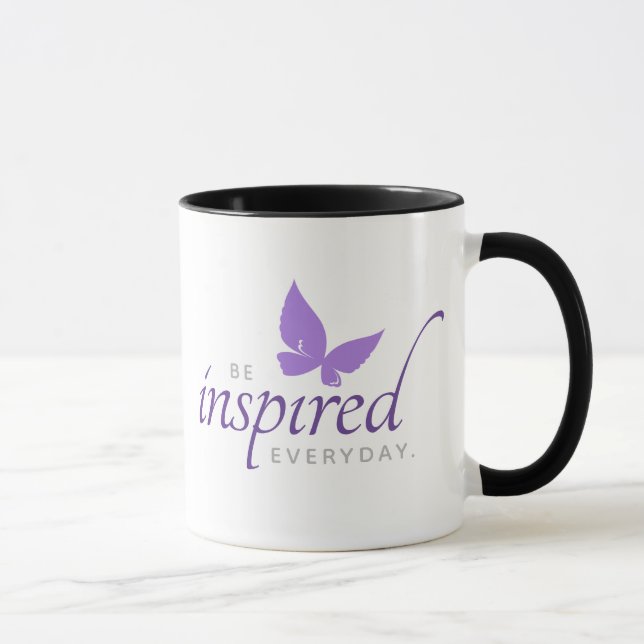 Inspirational Be Inspired Everyday Butterfly Mug (Right)