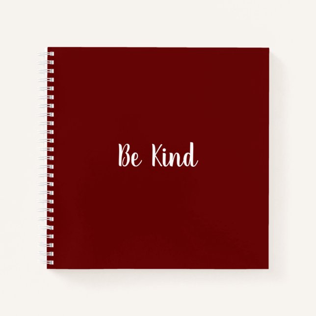 Inspirational Be Kind School Notebook (Front)