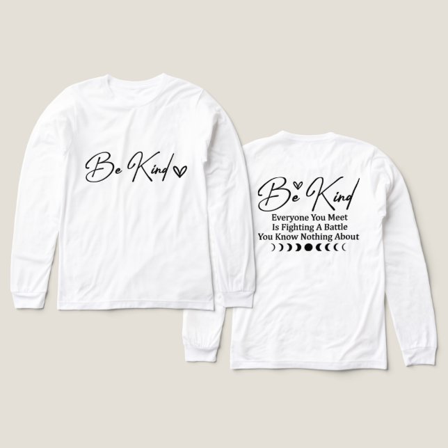 Inspirational Be Kind Tri-Blend Shirt (Design Front & Back)