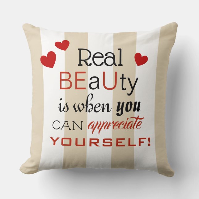 Inspirational BEaUty Pillow (Front)