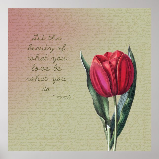 Inspirational Beauty Tulip Poster (Front)