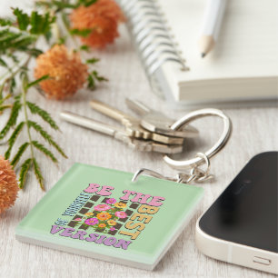 Inspirational Best Version of Yourself Wordart Key Ring