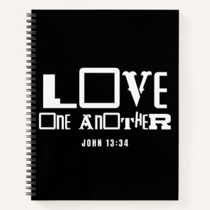 Inspirational Bible Quote Love One Another Notebook