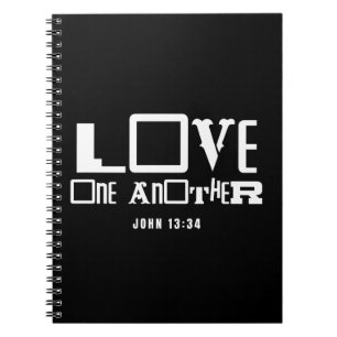 Inspirational Bible Quote Love One Another Notebook
