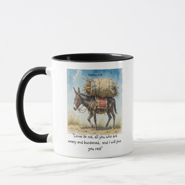 Inspirational Bible Scripture Quote Matt  Mug (Left)