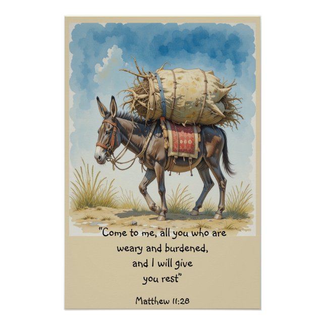 Inspirational Bible Scripture Quote Matt  Poster (Front)