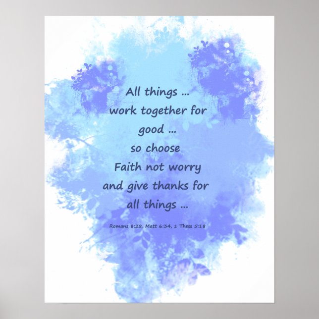 Inspirational Bible Scripture Quotes Poster (Front)