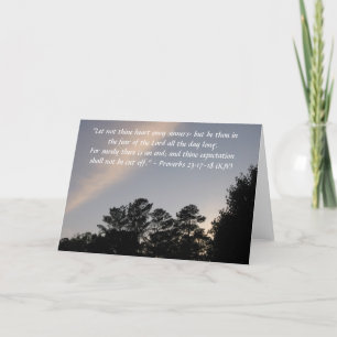 Inspirational Bible verse card - Proverbs 23:17-18