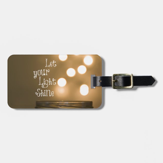 Inspirational Bible Verse Christian Quote Luggage Tag (Front Horizontal)