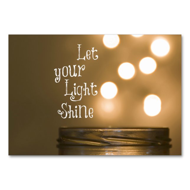 Inspirational Bible Verse Christian Quote Table Number (Front)