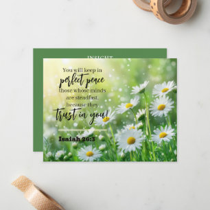 Inspirational Bible Verse Isaiah 26:3 Church Card