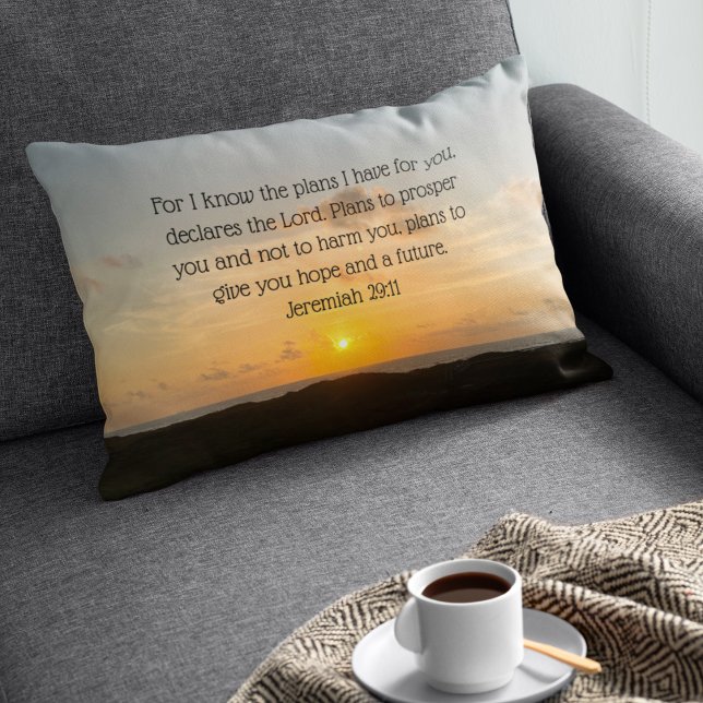 Inspirational Bible Verse Jeremiah 29:11 Christian Decorative Cushion (Creator Uploaded)